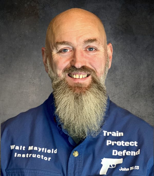 Walt Mayfield, firearms and security guard instructor at Train Protect Defend in Denton, TX